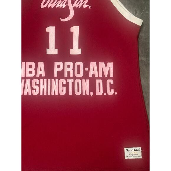 Vintage Ultra Star NBA Pro-Am Washington D.C. #11 Jersey by Sand Knit - Picture 3 of 3